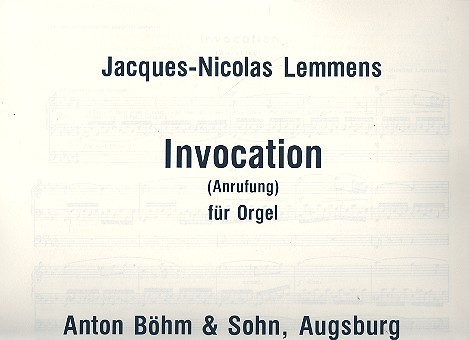 Invocation Anrufung&nbsp;&nbsp;für Orgel&nbsp;&nbsp;