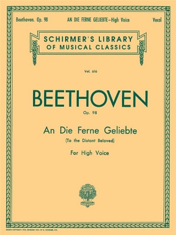 An die ferne Geliebte op.98 für  hohe Stimme und Klavier (en/dt)  