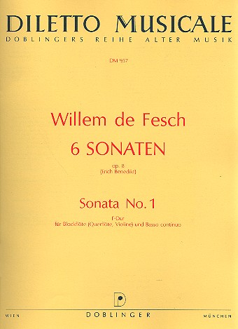 Sonate F-Dur op.8,1 für Blockflöte  (Flöte/Violine) und Bc  