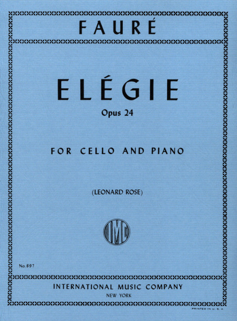 Elegie op.24&nbsp;&nbsp;for cello and piano&nbsp;&nbsp;