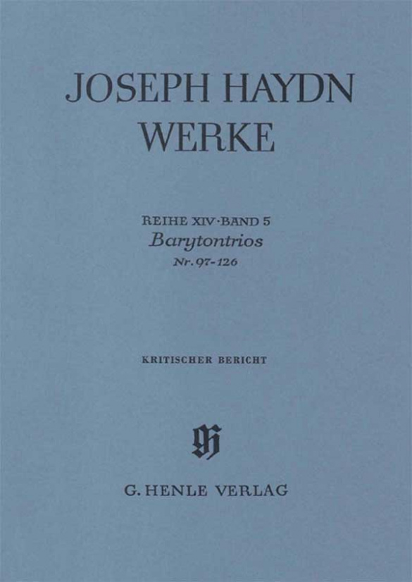 Trios Nr.97-126&nbsp;&nbsp;für Baryton, Viola und Bass&nbsp;&nbsp;Kritischer Bericht
