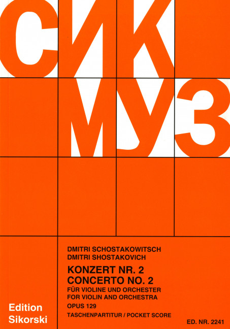Konzert Nr.2 op.129  für Violine und Orchester  Studienpartitur