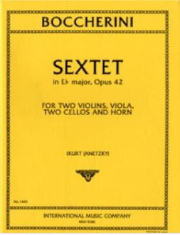 Sextet E flat major op.42&nbsp;&nbsp;for 2 violins, viola, 2 cellos and horn&nbsp;&nbsp;parts