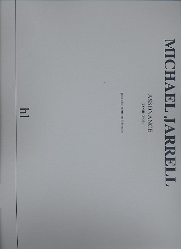 Assonance pour clarinette seule    