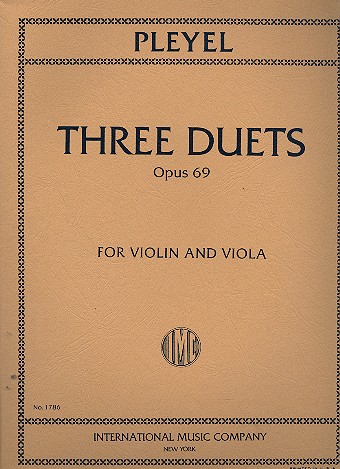 3 Duets op.69  for violin and viola  