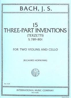 15 terzetti vol.2&nbsp;&nbsp;for 2 violins and cello (after 3-part inventions)&nbsp;&nbsp;parts