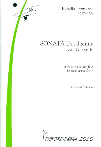 Sonata duodecima op.16  für Violine und Bc  
