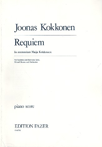 Requiem in memoriam Maija Kokkonen  für gem Chor und Klavier  Partitur