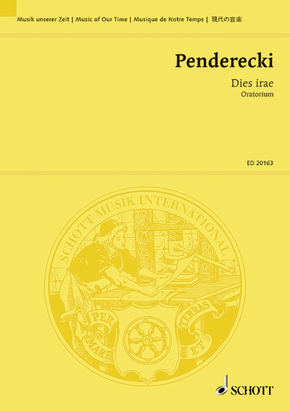 Dies irae  für Sopran, Tenor, Bass, gemischter Chor und Orchester  Studienpartitur