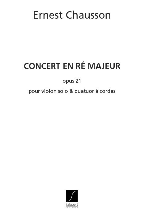Concert re majeur op.21  pour violon et quatuor à cordes  parties