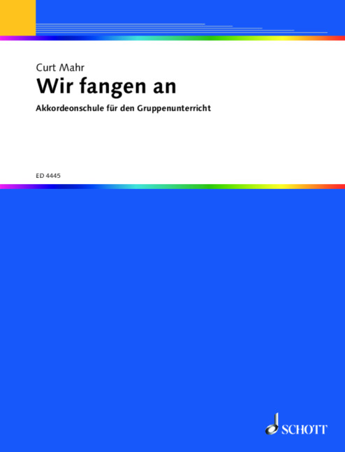 Wir fangen an  für Akkordeon  