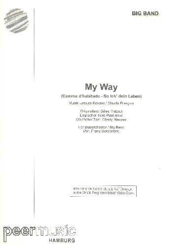 My Way:  für Big Band  Partitur und Stimmen