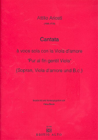 Cantata à voce sola con la viola d'amore 