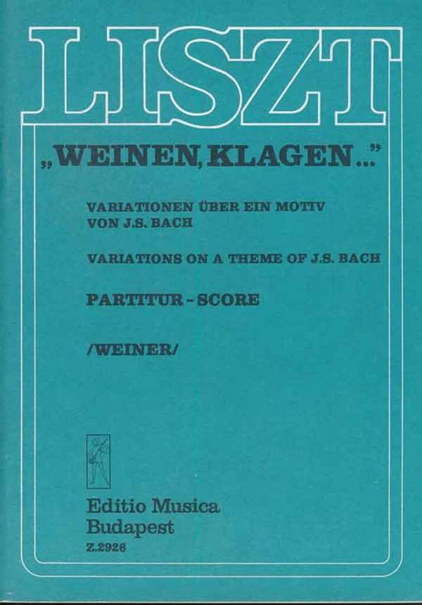 Weinen Klagen Variationen über&nbsp;&nbsp;ein Motiv von Bach für Orchester&nbsp;&nbsp;Studienpartitur