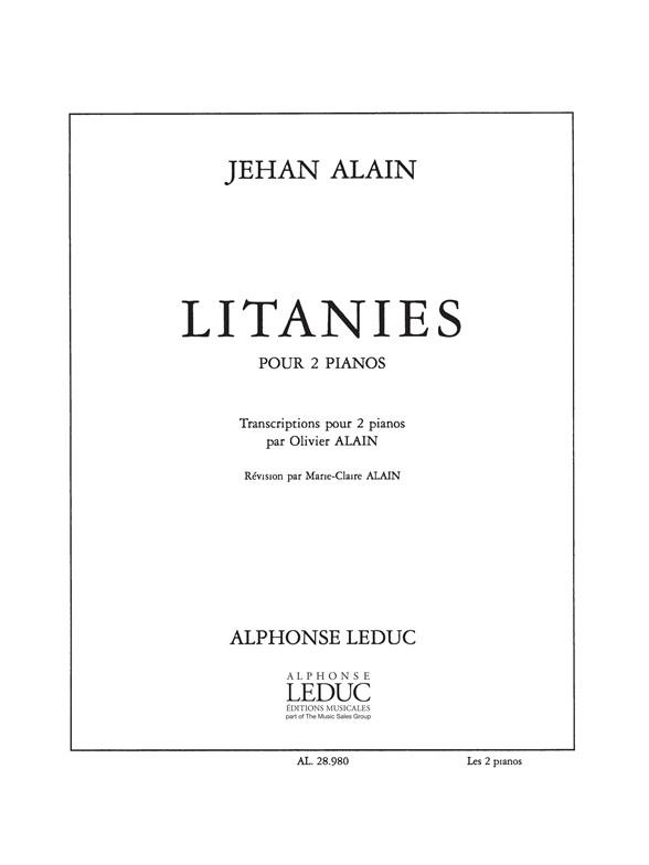 LITANIES POUR 2 PIANOS  ALAIN, M.-C., ED.  