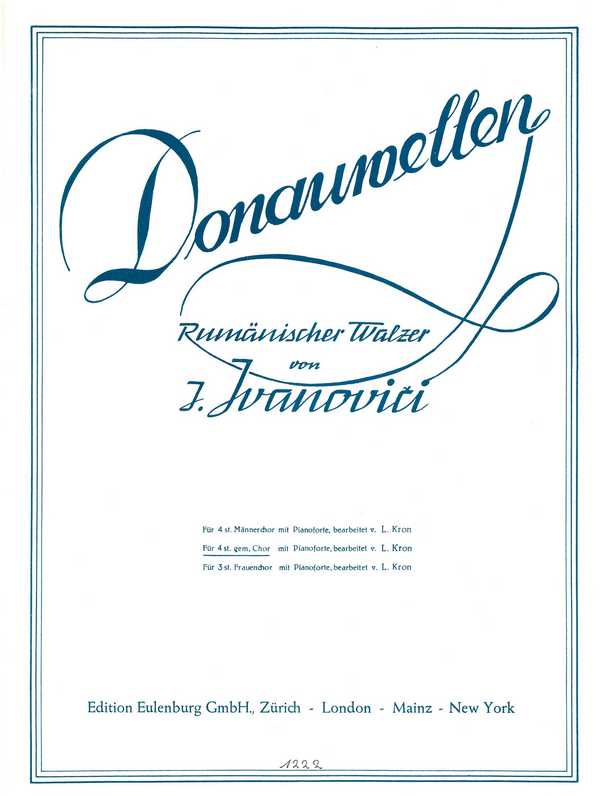 Donauwellen&nbsp;&nbsp;für gem Chor und Klavier&nbsp;&nbsp;Klavierpartitur