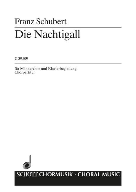 Die Nachtigall op. 11/2&nbsp;&nbsp;für Männerchor (TTBB) und Klavier&nbsp;&nbsp;Chorpartitur