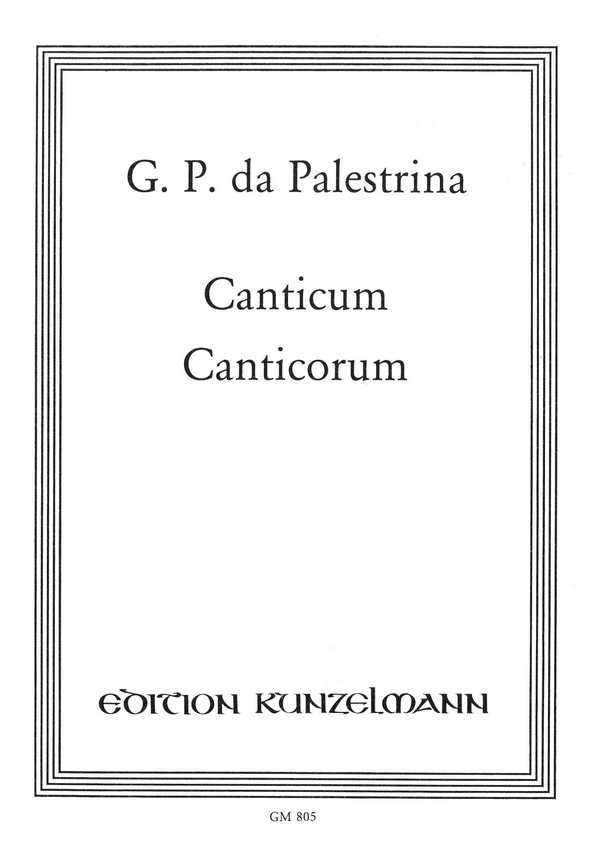 Canticum canticorum   für gem Chor (SATTB)  Partitur