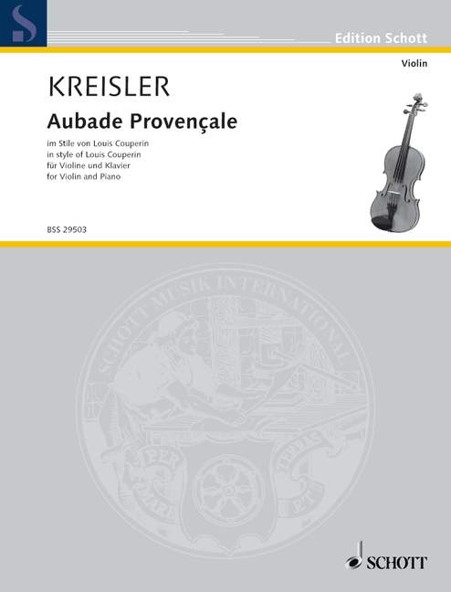 Aubade Provençale Nr. 15  für Violine und Klavier  