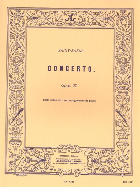 Concerto op.20&nbsp;&nbsp;pour violon et piano&nbsp;&nbsp;