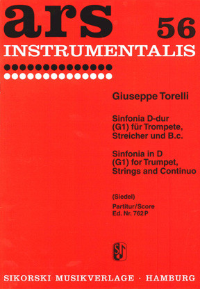 Sinfonie D-Dur&nbsp;&nbsp;für Trompete, Streicher und Bc&nbsp;&nbsp;Partitur