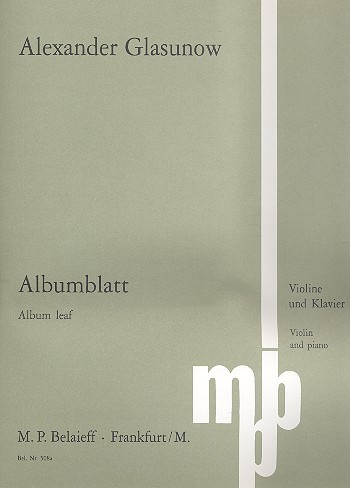 Albumblatt  für Violine und Klavier (orig. f.Trp./Klav.)  