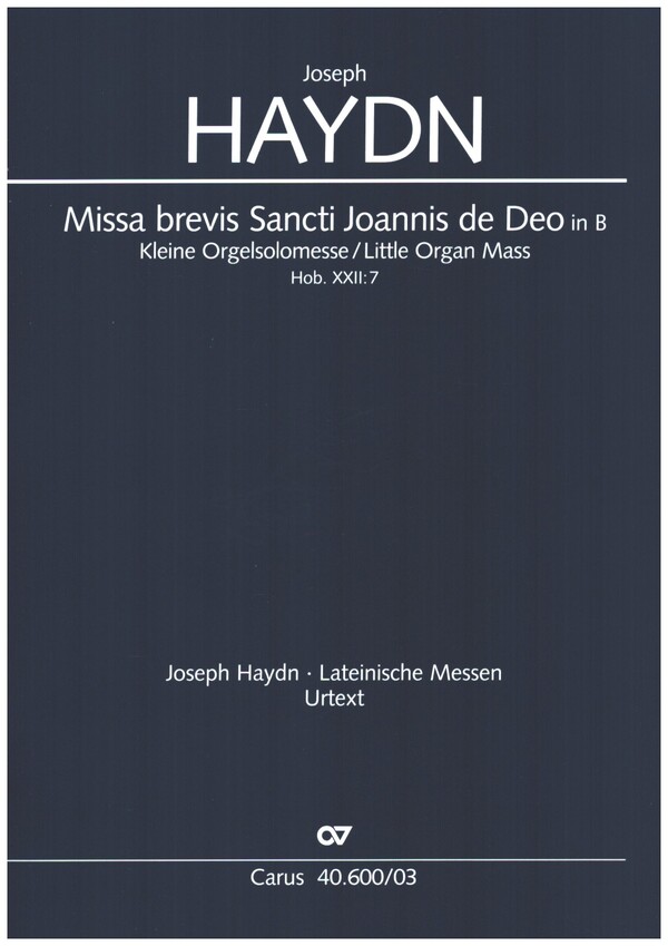 Kleine Orgelmesse B-Dur Hob.XXII:7&nbsp;&nbsp;für Sopran, Chor, Streicher und Orgel&nbsp;&nbsp;Klavierauszug
