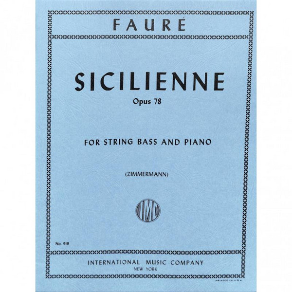 Sicilienne op.78&nbsp;&nbsp;for string bass and piano&nbsp;&nbsp;