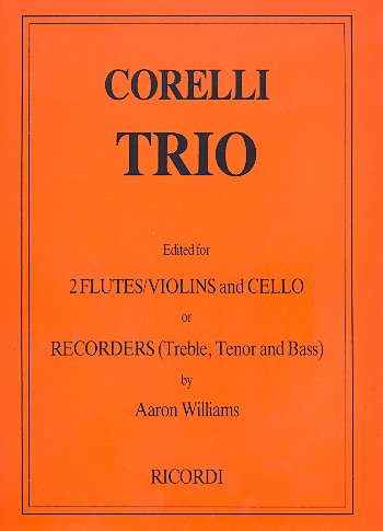 Trio d minor op.3,5 for 2 flutes (violins)  and cello (or 3 recorders (ATB))  score and parts