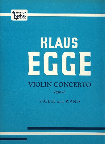 Concerto op.26  for violin and piano  