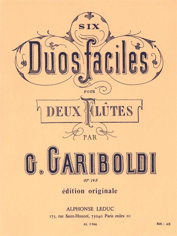 6 duos faciles op.145  pour 2 flûtes  
