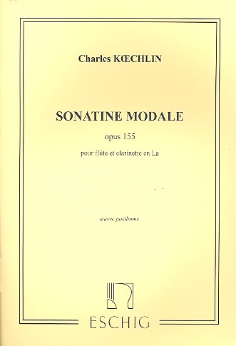 Sonatine modale op.155 pour&nbsp;&nbsp;flute et clarinette en la (a)&nbsp;&nbsp;