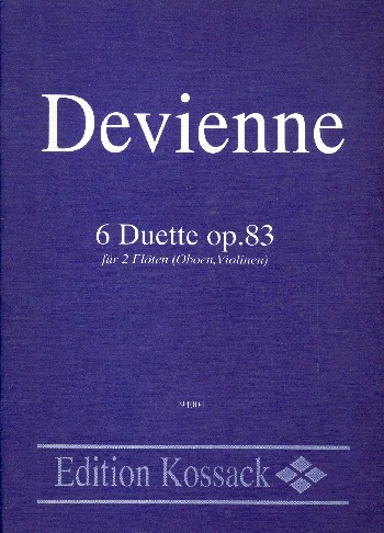 6 Duette op.83  für 2 Flöten (Oboen, Violinen)  Stimmen