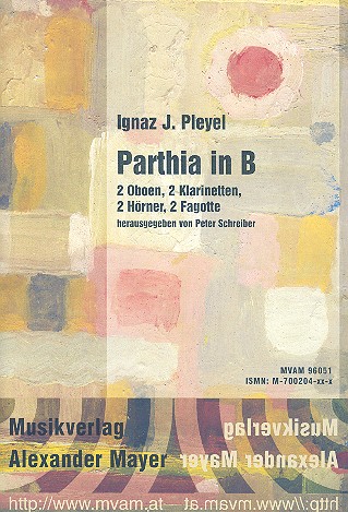 Parthia B-Dur für 2 Oboen,  2 Klarinetten, 2 Hörrner, 2 Fagotte  Partitur und Stimmen