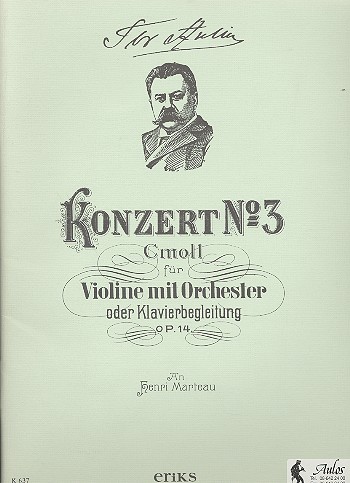 Konzert c-Moll op.14 Nr.3&nbsp;&nbsp;für Violine und Orchester&nbsp;&nbsp;Klavierauszug