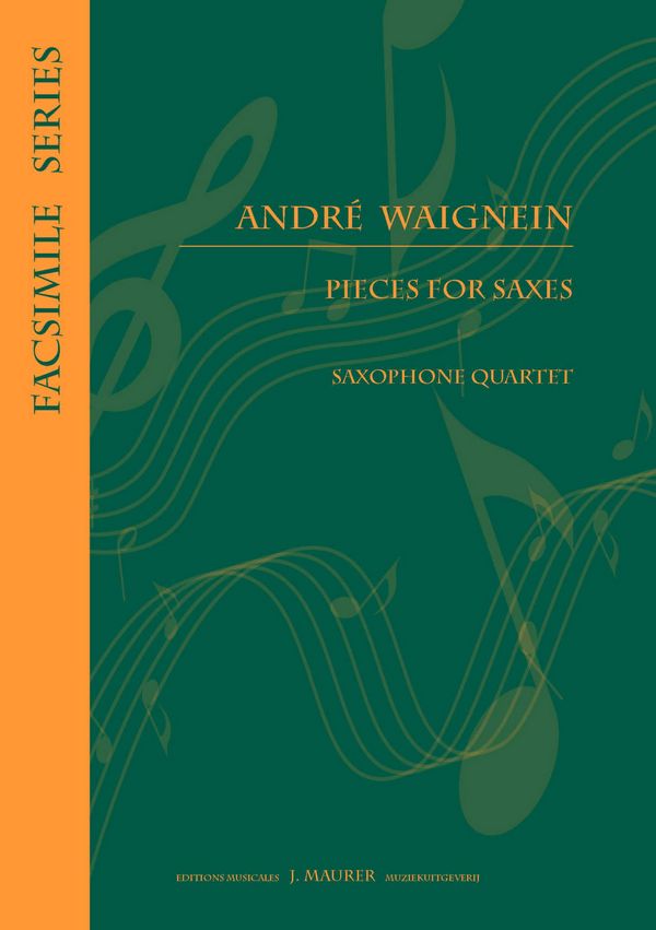 pieces for saxes&nbsp;&nbsp;for satbar saxophones&nbsp;&nbsp;score and parts