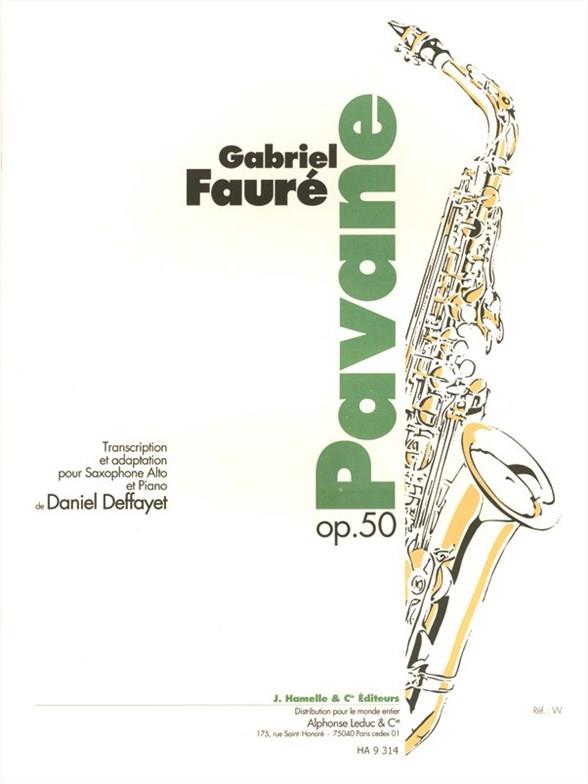 Pavane op.50 pour saxophone alto&nbsp;&nbsp;et piano&nbsp;&nbsp;