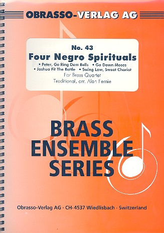 4 Negro Spirituals for brass quartet  score and parts  