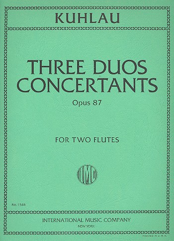 3 duos concertants op.87  for 2 flutes  
