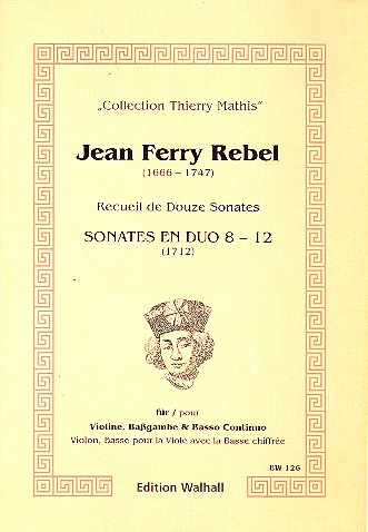 Sonates en duo vol.2 (nos.8-12)  für Violine, Bassgambe und Bc  3 Spielpartituren