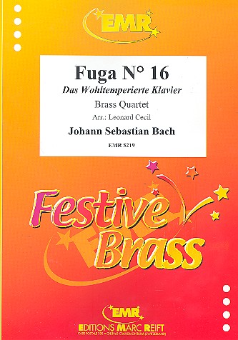 FUGA NO.16 FOR BRASS QUARTET&nbsp;&nbsp;DAS WOHLTEMPERIERTE KLAVIER&nbsp;&nbsp;SCORE+PARTS