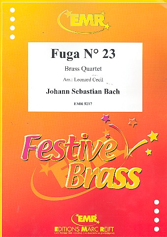FUGA NO.23 FOR BRASS QUARTET&nbsp;&nbsp;DAS WOHLTEMPERIERTE KLAVIER&nbsp;&nbsp;SCORE+PARTS