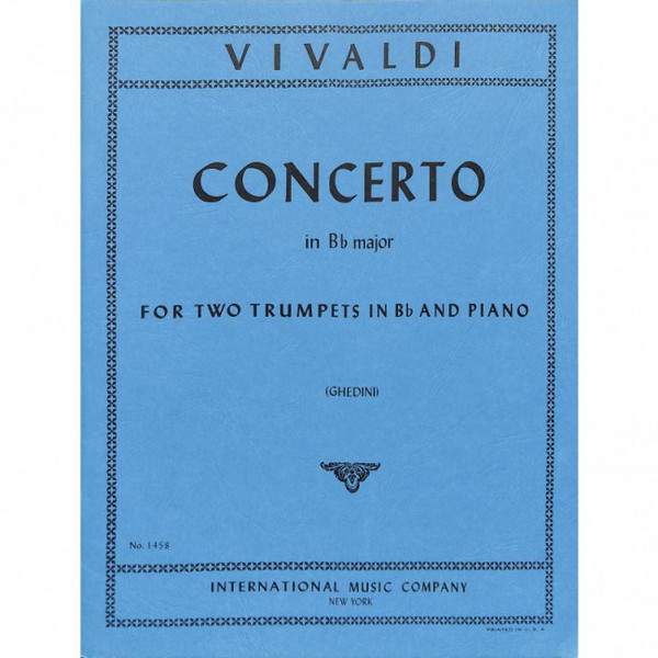 Concerto B flat major  for 2 trumpets and piano  GHEDINI, ARR.