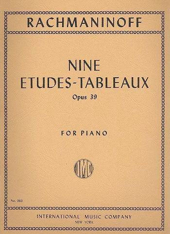 9 études-tableaux op.39  for piano  