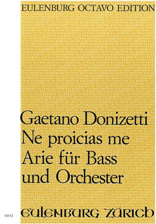 Ne proicias me (Arie)&nbsp;&nbsp;für Bass und Orchester (mit Solo Horn)&nbsp;&nbsp;Partitur