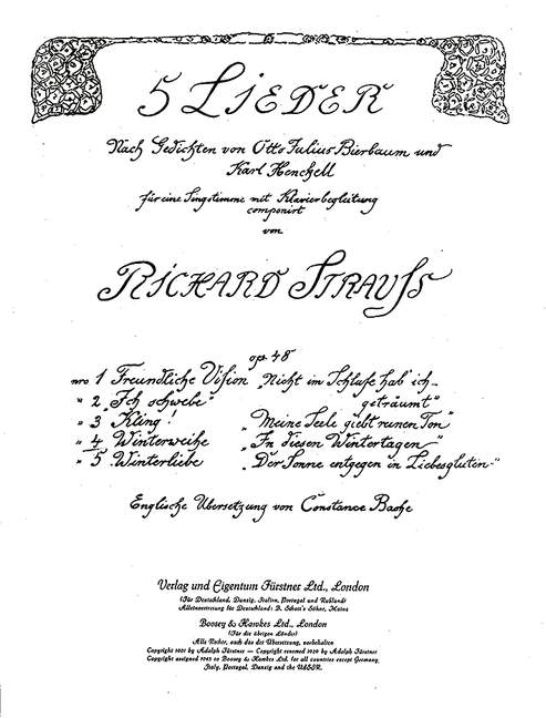 Winterweihe op. 48&nbsp;&nbsp;für Singstimme und Klavier (dt/en)&nbsp;&nbsp;