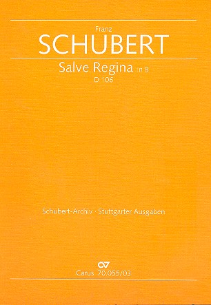 Salve Regina B-Dur D106&nbsp;&nbsp;für Tenor und Orchester&nbsp;&nbsp;Klavierauszug (la)