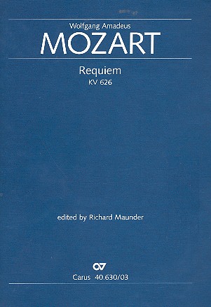 Requiem KV626&nbsp;&nbsp;für Soli, Chor und Orchester&nbsp;&nbsp;Klavierauszug