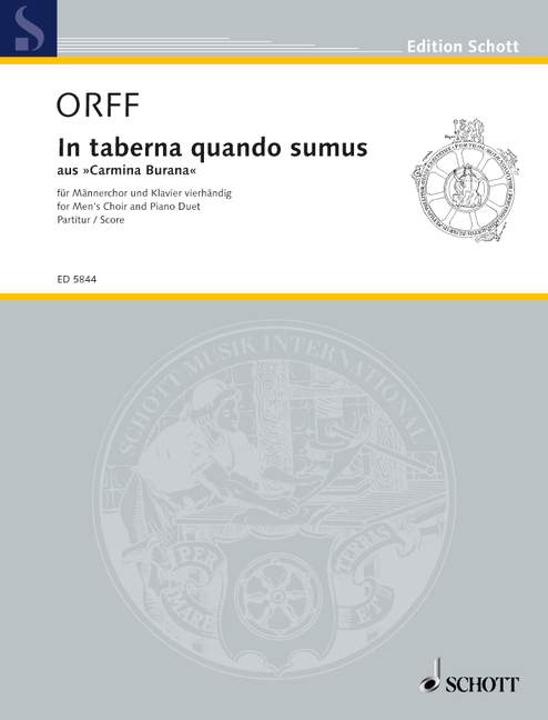 In taberna quando sumus&nbsp;&nbsp;für Männerchor (TTBB) und Klavier 4-händig&nbsp;&nbsp;