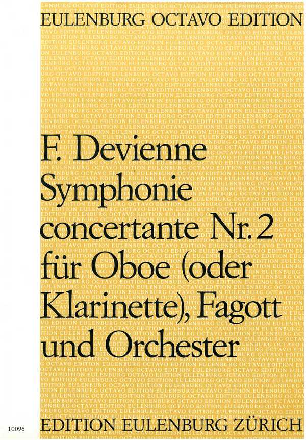 Symphonie concertante Nr.2  für Oboe (Klarinette), Fagott und Orchester  Partitur
